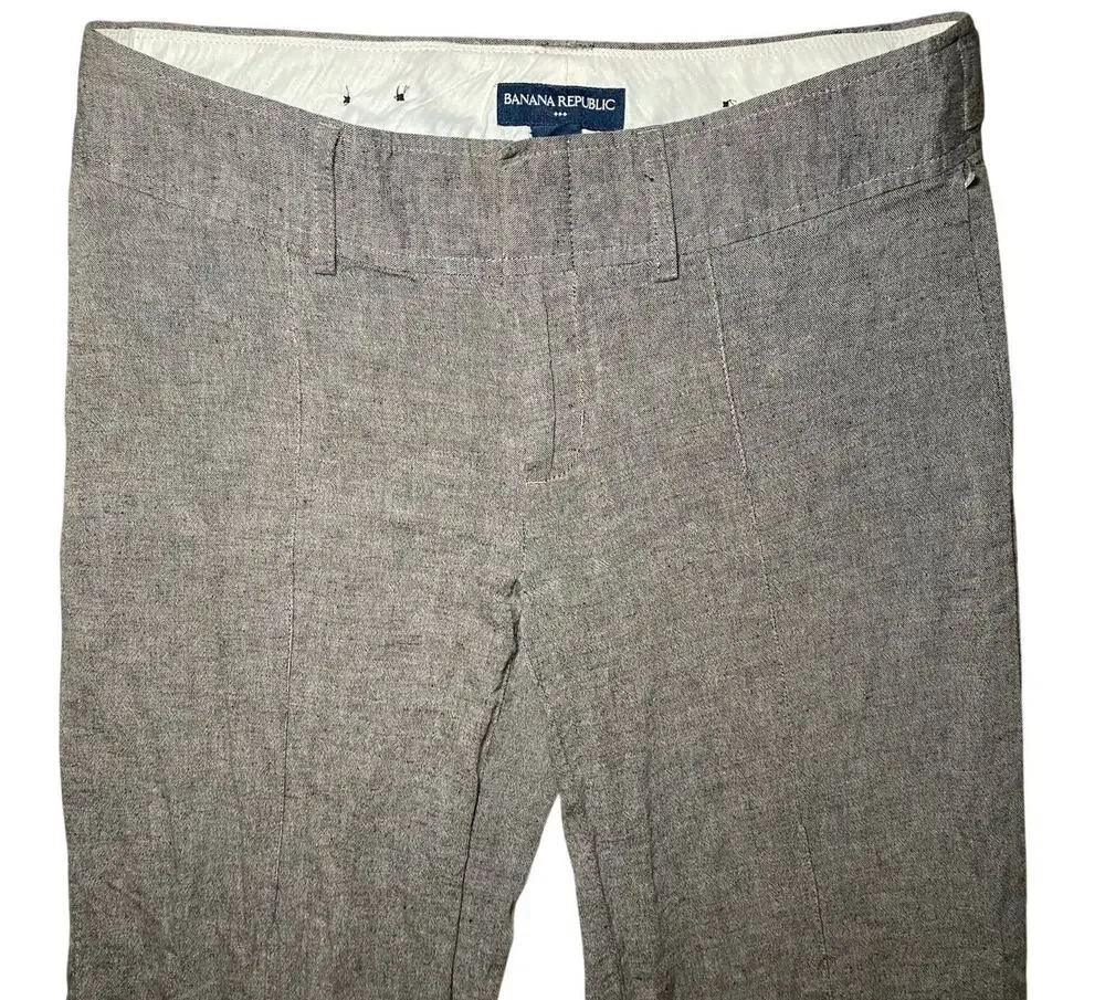 Banana Republic - Gray Cotton Linen Pants - Women's 4S
